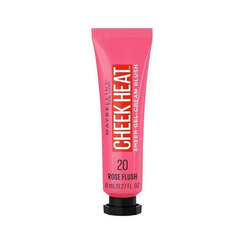Cheek Heat Gel Cream Blush Makeup 20 Rose Flush 0.27 Oz (Case Of 2) by Maybelline