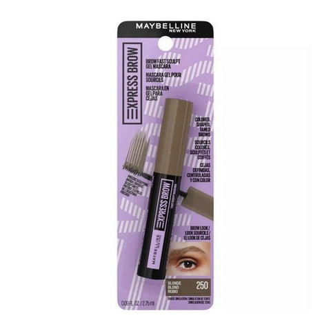 Express Brow Fast Sculpt Eyebrow Gel Mascara 250 Blonde 0.09 Oz (Case Of 3) by Maybelline