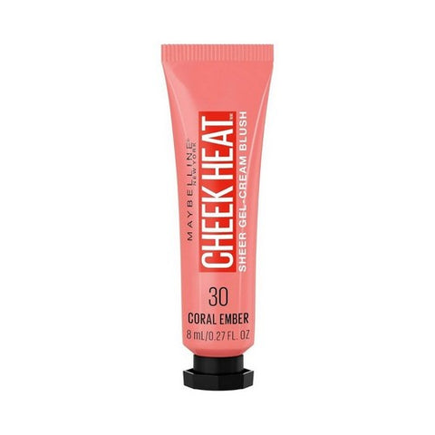 Cheek Heat Gel Cream Blush Makeup 30 Coral Ember 0.27 Oz (Case Of 2) by Maybelline