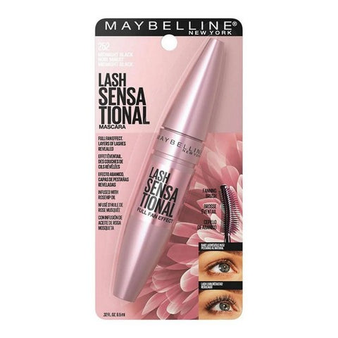 Lash Sensational Washable Mascara Midnight Black 0.32 Oz (Case Of 6) by Maybelline