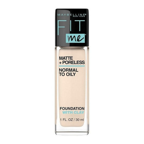 Fit Me Matte Plus Poreless Foundation 110 Porcelain 1 Oz (Case Of 2) by Maybelline