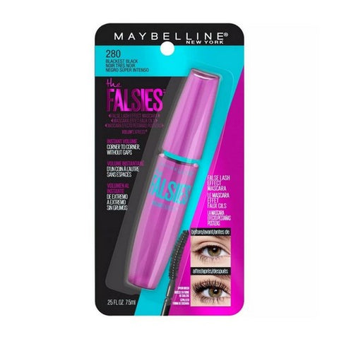 Volum Express The Falsies Washable Mascara Blackest Black 0.25 Oz (Case Of 6) by Maybelline