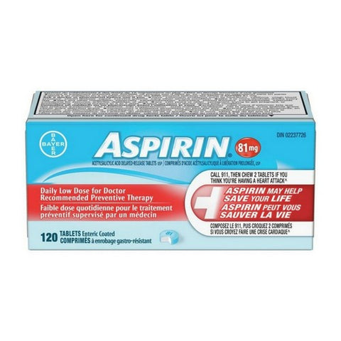 Aspirin Daily Low Dose Enteric Coated 120 Tablets by Aspirin