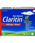 Allergy And Sinus Relief 10 Tablets by Claritin
