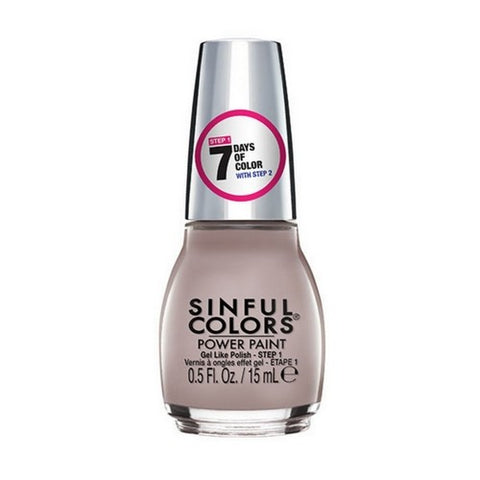 Power Paint Step 1 Color Not Never Working Grey Taupe 0.5 Oz (Case Of 3) by Sinful Colors