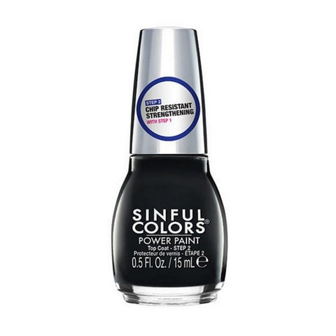 Power Paint Nail Polish 2640 Strengthening Top Coat 0.5 Oz (Case Of 3) by Sinful Colors