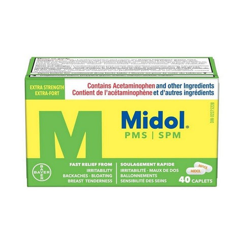 PMS Extra Strength Pain Reliever 40 Caplets by Midol