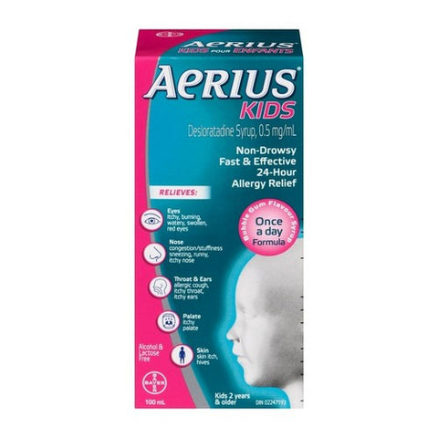 Allergy Medicine Non Drowsy Relief Syrup Bubble Gum Flavour 100 Ml by Aerius
