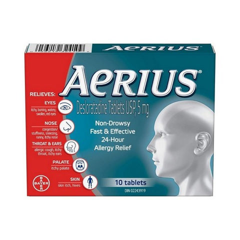 Allergy Medicine Fast Relief 24 Hour Non Drowsy 10 Tablets by Aerius