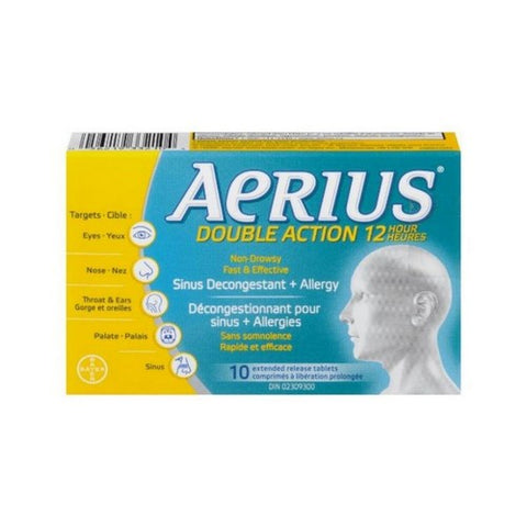 Sinus And Allergy Dual Action Relief 10 Count by Aerius