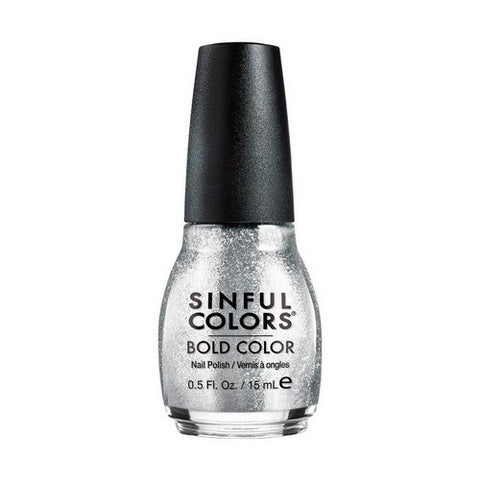 Queen Of Beauty 923 Nail Polish Silver Glitter 0.5 Oz (Case Of 3) by Sinful Colors