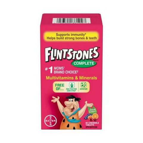 Complete Chewable Multivitamin For Kids 80 Tablets by Flintstones