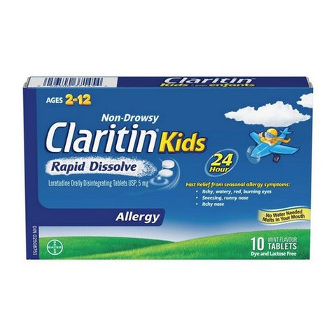 Kids Rapid Dissolve Allergy Medication 10 Tablets by Claritin