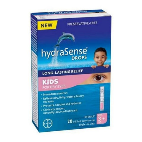 Kids Eye Drops 20 Vials (SingleUse) by HydraSense