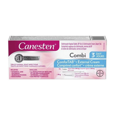 Three Day Vaginal Tablet and External Cream For Yeast Infection 1 Count by Canesten