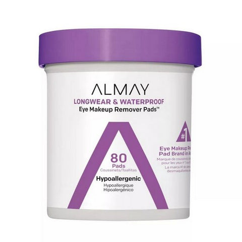 Longwear And Waterproof Eye Makeup Remover Pads 80 Count (Case Of 2) by Almay