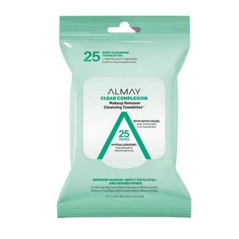 Makeup Remover Cleansing Towelettes Clear Complexion Wipes 25 Count (Case Of 2) by Almay