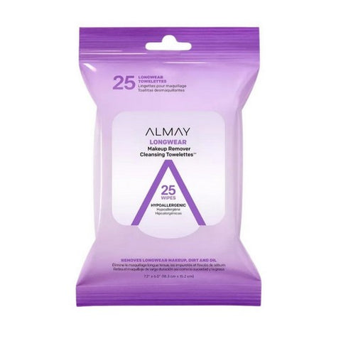 Longwear Makeup Remover Cleansing Towelettes 25 Count (Case Of 2) by Almay