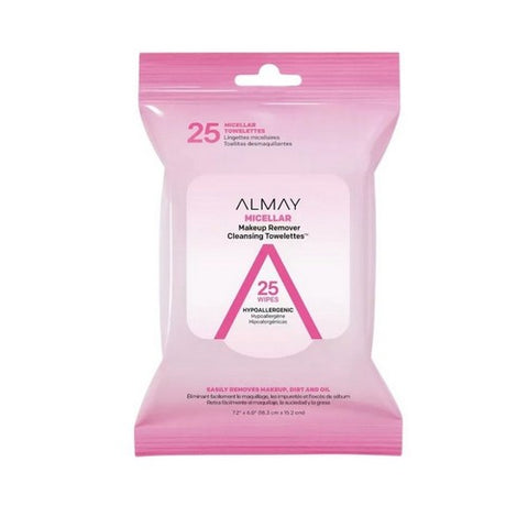 Makeup Remover Cleansing Towelettes Micellar Water Wipes 25 Count (Case Of 2) by Almay