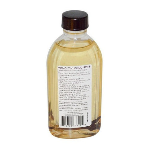 Monoi Tiare, Coconut Oil, Naturel w/SPF3 4 Oz (SPF3)