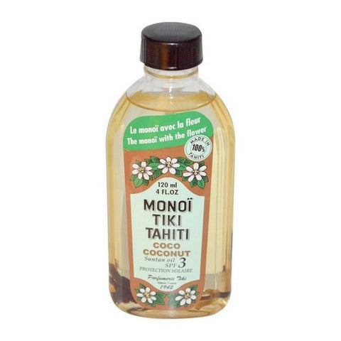 Monoi Tiare, Coconut Oil, Naturel w/SPF3 4 Oz (SPF3)