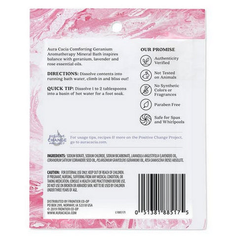 Aura Cacia, Mineral Bath, Comforting Geranium 2.5 Oz