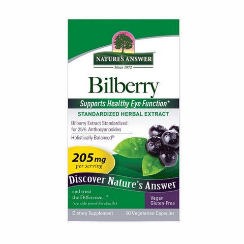 Nature's Answer, Bilberry Standardized, 90 Vcaps