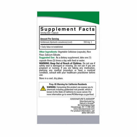 Nature's Answer, Goldenseal Root, 50 Vcaps
