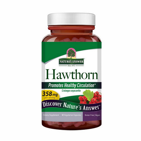 Nature's Answer, Hawthorn Leaf Standardized, 60 Veg Caps