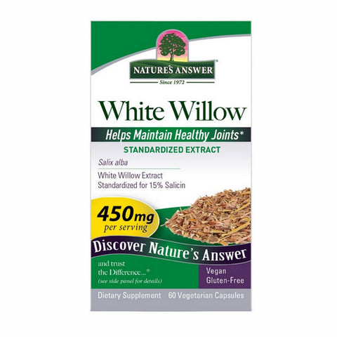 Nature's Answer, White Willow Bark Standardized, 60 Veg Caps