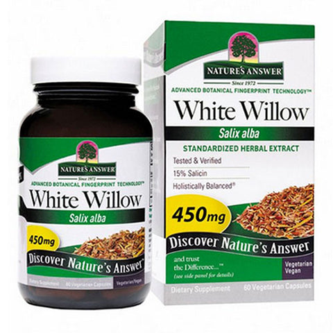 Nature's Answer, White Willow Bark Standardized, 60 Veg Caps
