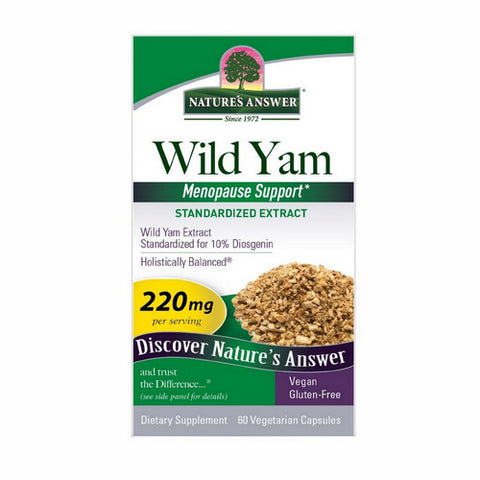 Nature's Answer, Wild Yam Root Standardized, 60 Veg Caps