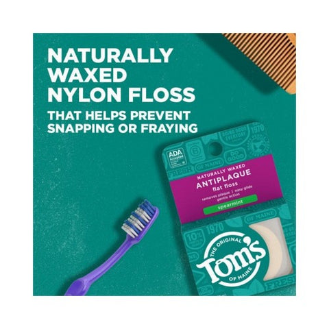 Tom's Of Maine, Floss Anti-Plaque, Flat Spearmint 32 Yd