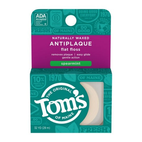 Tom's Of Maine, Floss Anti-Plaque, Flat Spearmint 32 Yd