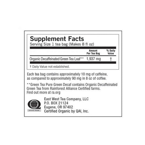 Yogi, Green Tea Pure Green Decaf, 16 bags