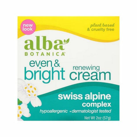 Alba Botanica, Even & Bright Renewing Cream, 2 Oz