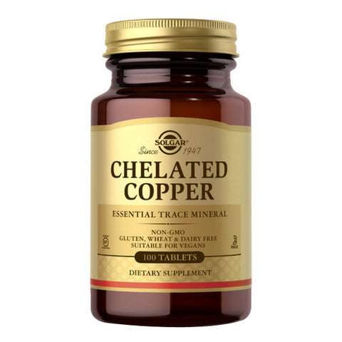 Solgar, Chelated Copper Tablets, 100 Tabs
