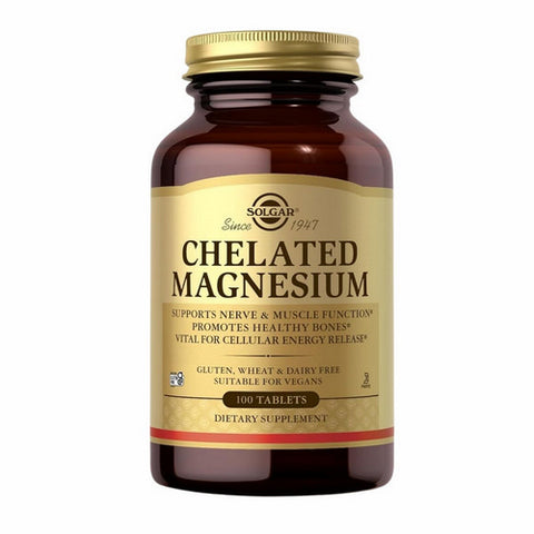 Solgar, Chelated Magnesium Tablets, 100 Tabs