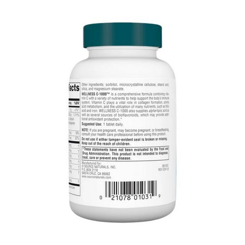 Source Naturals, Wellness C-1000, 50 Tabs