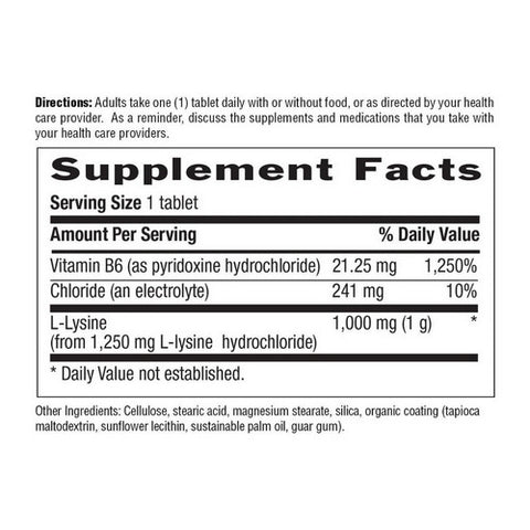 Country Life, L-Lysine with B-6, 1000 MG, 100 Tabs