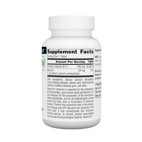 Source Naturals, Vitamin B-1, 100 mg, 250 Tabs