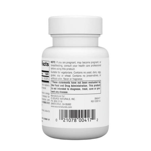 Source Naturals, Vitamin B-12, 2000 mcg, 50 Tabs