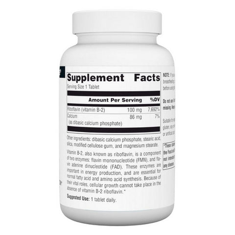 Source Naturals, Vitamin B-2, 100 mg, 250 Tabs