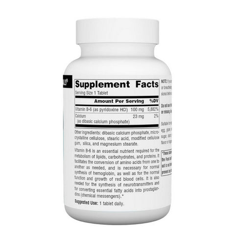 Source Naturals, Vitamin B-6, 100 mg, 250 Tabs