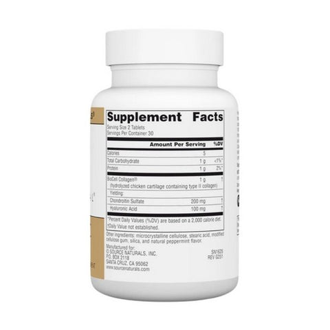 Source Naturals, Hyaluronic Acid, 50 mg, from BioCell Collagen II 60 Tabs
