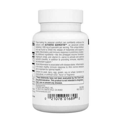 Source Naturals, Activated Quercetin Capsule, 50 Caps