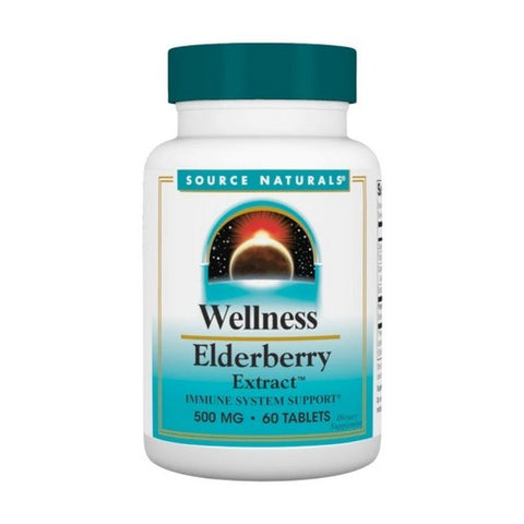 Source Naturals, Wellness Elderberry Extract, 500 mg, 60 Tabs