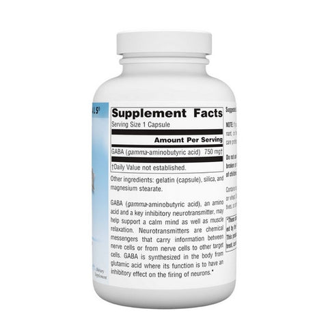 Source Naturals, Gaba, 750 mg, 180 Caps