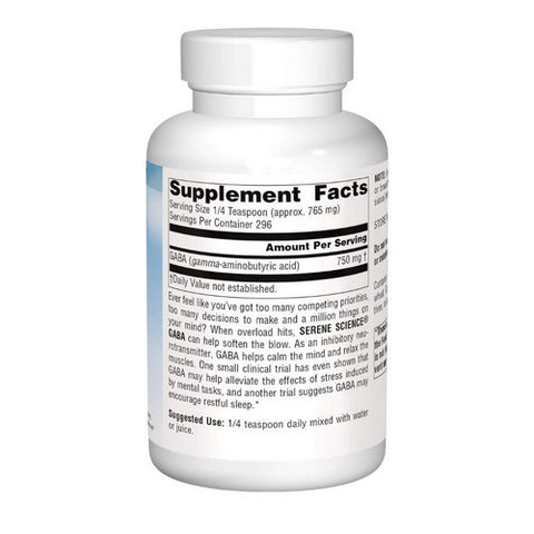 Source Naturals, Gaba, Powder 8 oz