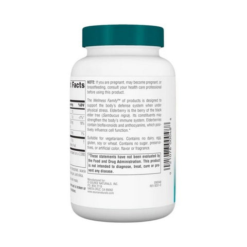 Source Naturals, Wellness Elderberry Extract, 500 mg, 120 Tabs